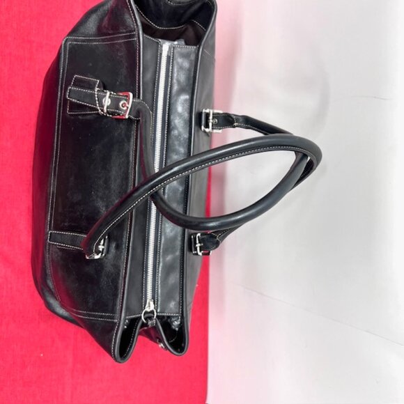 VGT Coach Travel Tote Leather Handbag Lg 16"x7"x11"+ Celine Handkerchief(45) - Picture 14 of 16